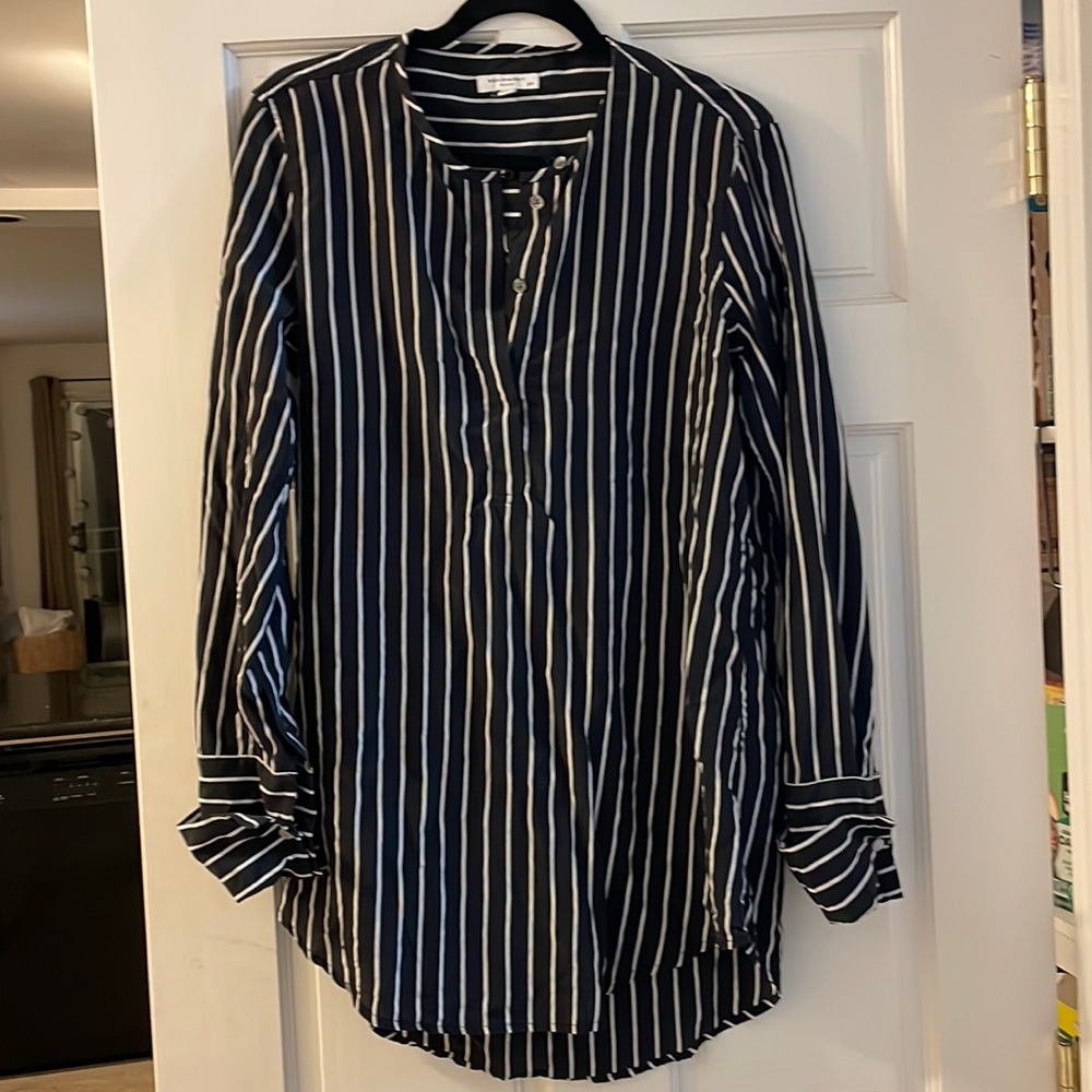 Equipment Femme Stripe Silk Shirt Dress